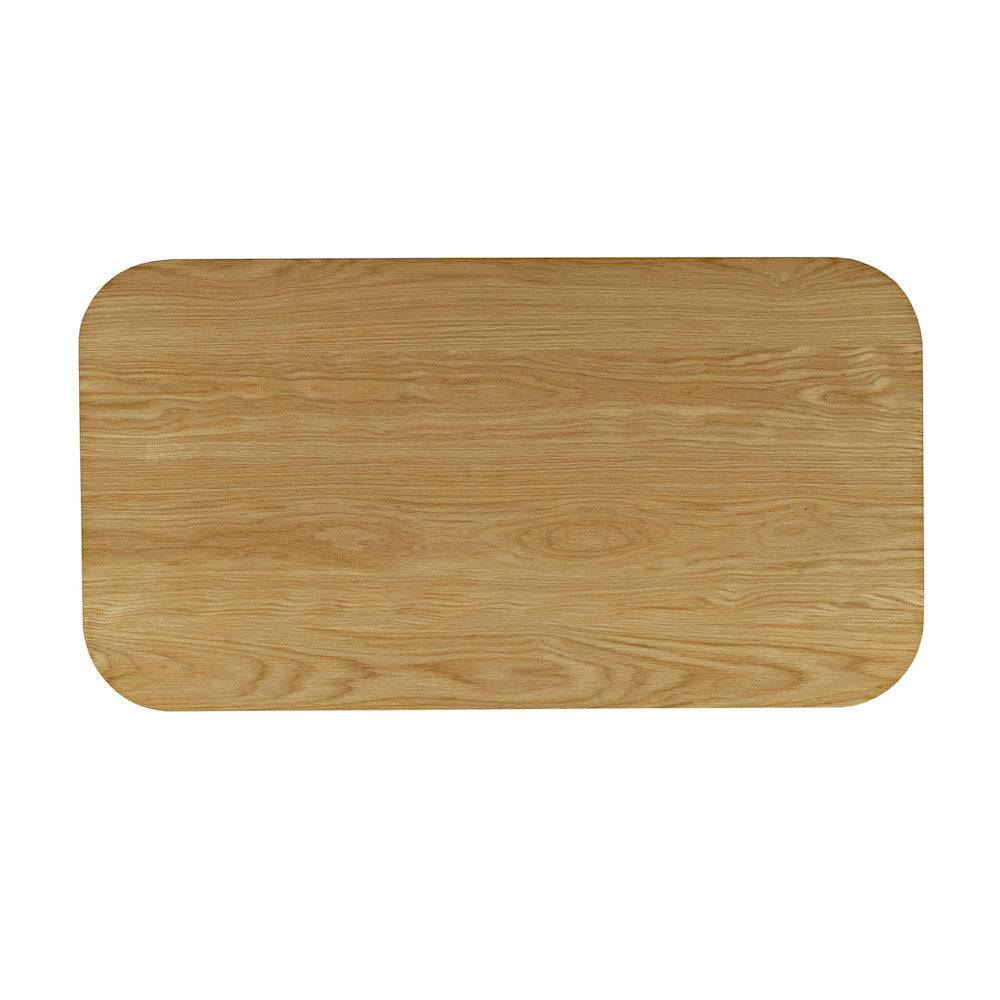 Jofran - Brix Mid-Century Modern Floating Sculpture Layered Coffee Table with Caster Wheels - 2370-1OAK view 8