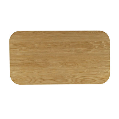 Jofran - Brix Mid-Century Modern Floating Sculpture Layered Coffee Table with Caster Wheels - 2370-1OAK view 8