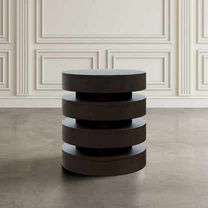 Jofran - Brix Mid-Century Modern Floating Sculpture Layered Round End Table - 2370-6ESP view 4