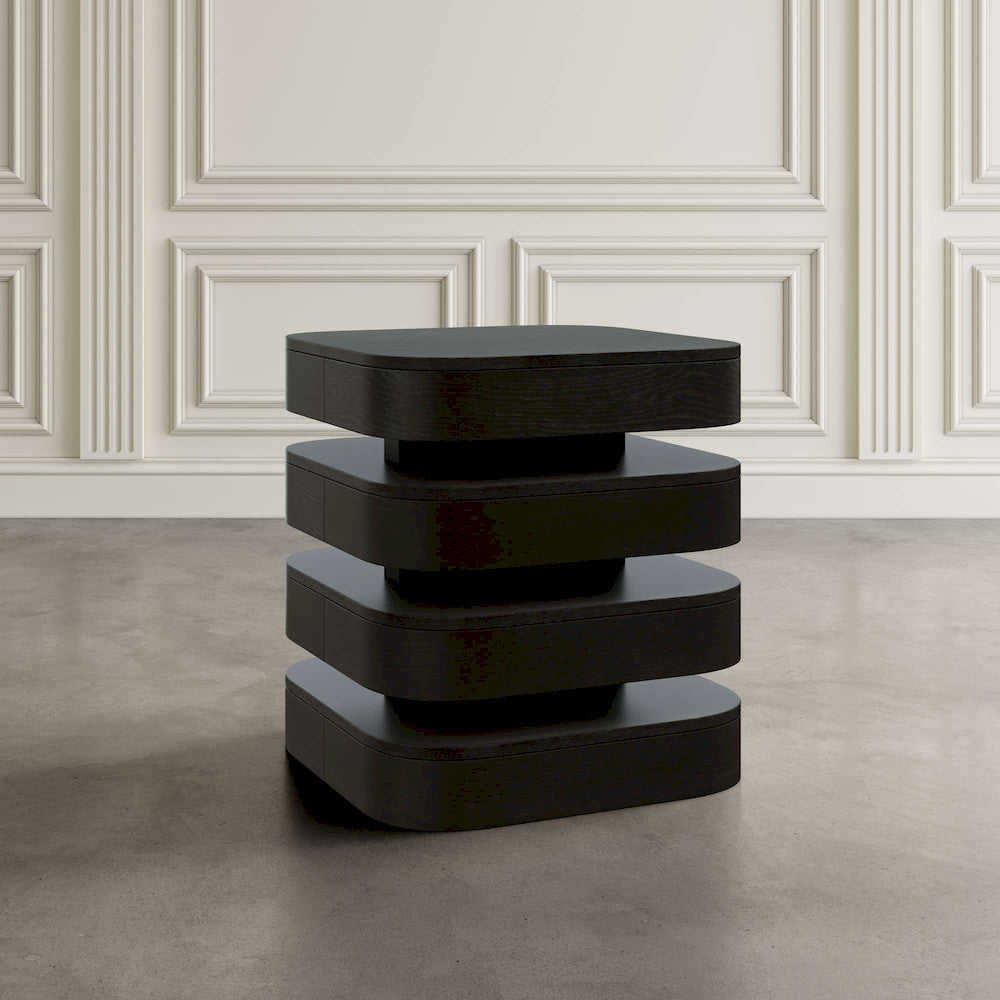 Jofran - Brix Mid-Century Modern Floating Sculpture Layered Square End Table - 2370-3ESP view 3