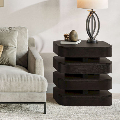 Jofran - Brix Mid-Century Modern Floating Sculpture Layered Square End Table - 2370-3ESP view 10