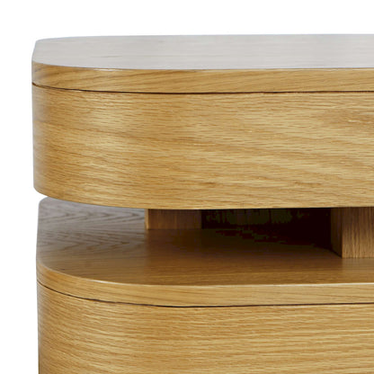 Jofran - Brix Mid-Century Modern Floating Sculpture Layered Square End Table - 2370-3OAK view 5
