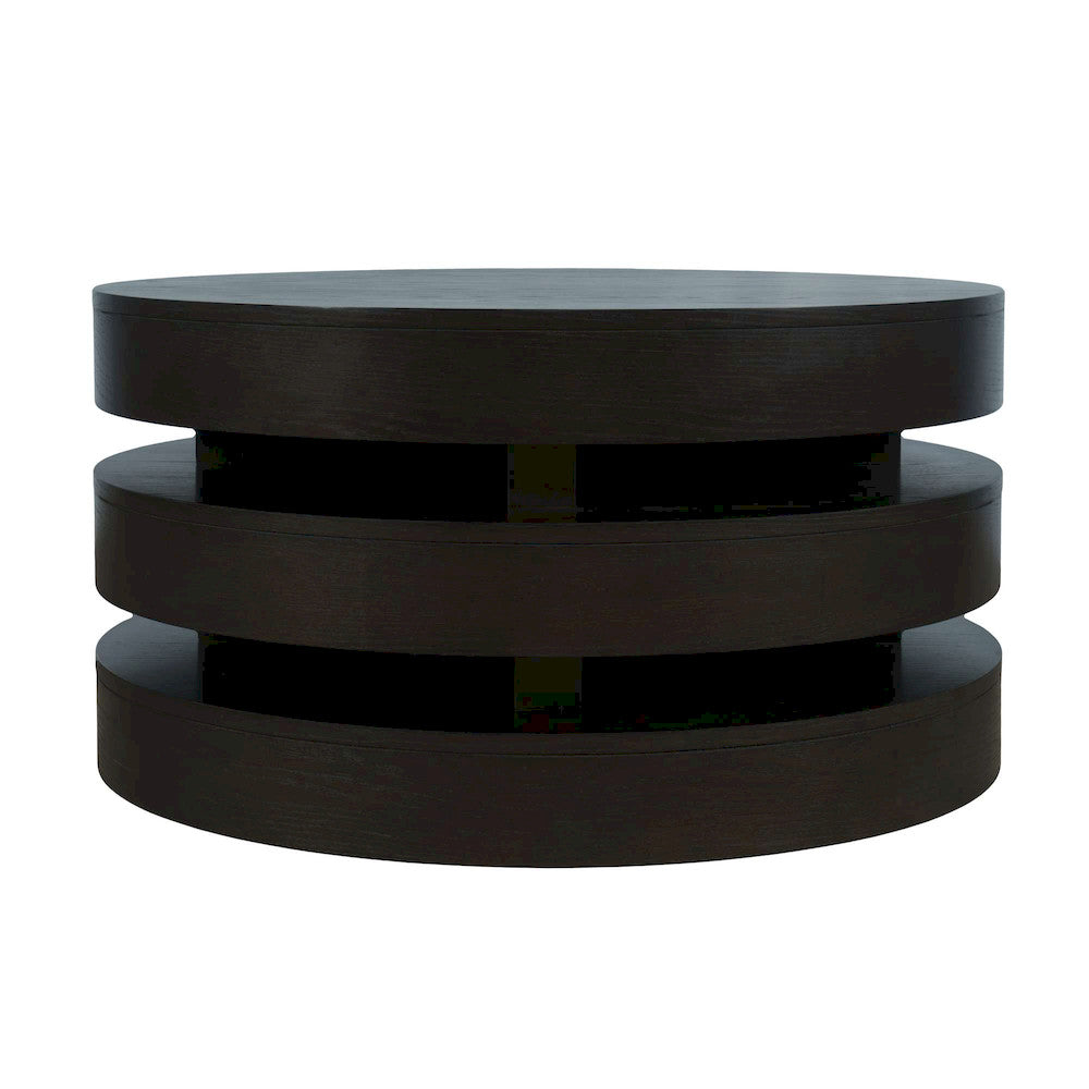Jofran - Brix Mid-Century Modern Floating Sculpture Round Layered Coffee Table with Caster Wheels - 2370-2ESP view 1