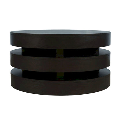 Jofran - Brix Mid-Century Modern Floating Sculpture Round Layered Coffee Table with Caster Wheels - 2370-2ESP view 1