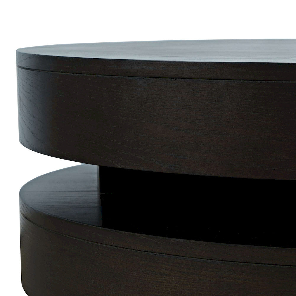 Jofran - Brix Mid-Century Modern Floating Sculpture Round Layered Coffee Table with Caster Wheels - 2370-2ESP view 5