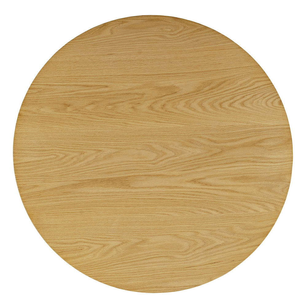 Jofran - Brix Mid-Century Modern Floating Sculpture Round Layered Coffee Table with Caster Wheels - 2370-2OAK view 8