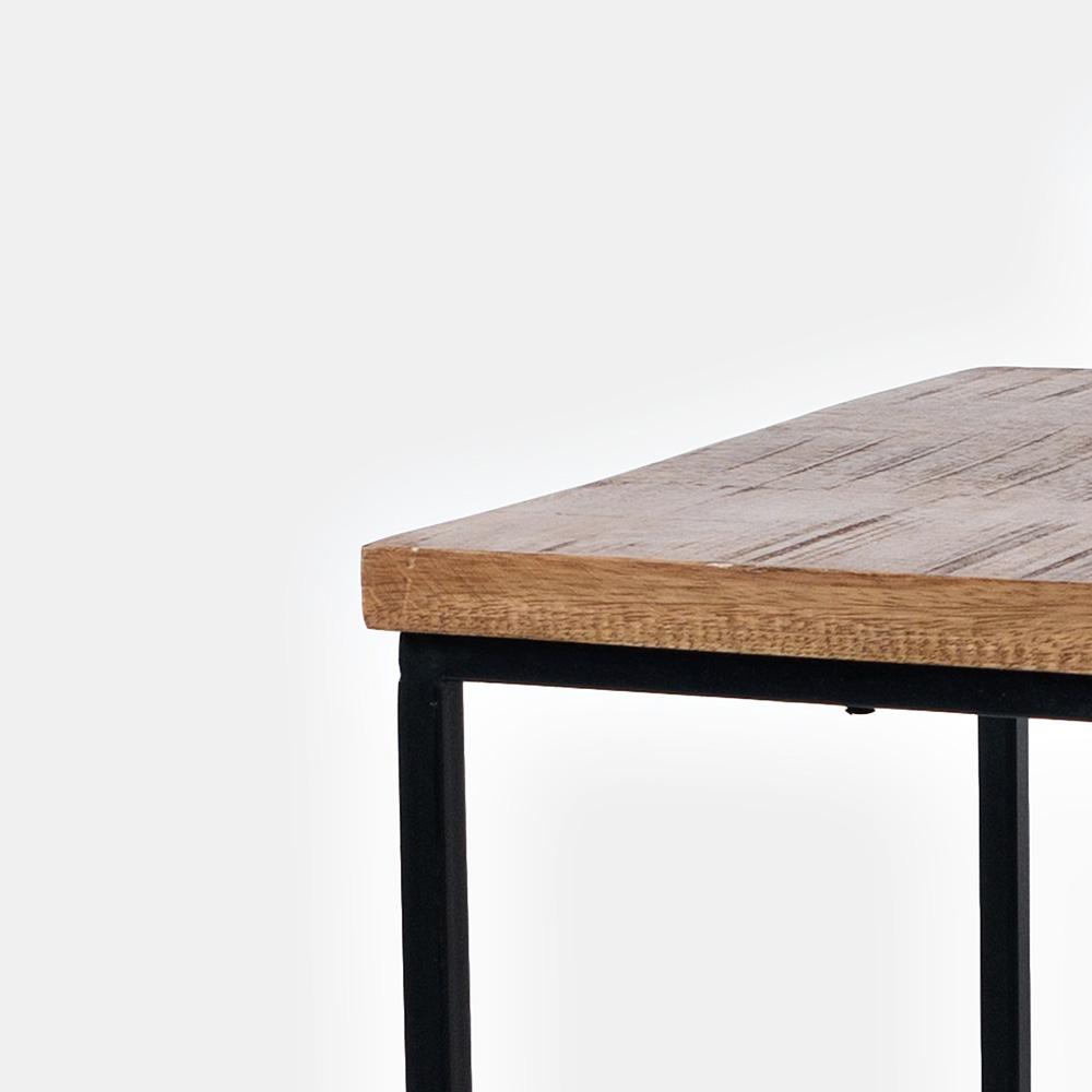 Jofran - Brody Square Modern Rustic Solid Wood and Metal Nesting End Tables - Set of 3 in Rustic Brown - 2330-BRODYAM veiw 5