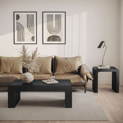 Jofran - Brooklyn 50in Mid-Century Modern Solid Wood Waterfall Curved Coffee Table - 2268-1 view 7