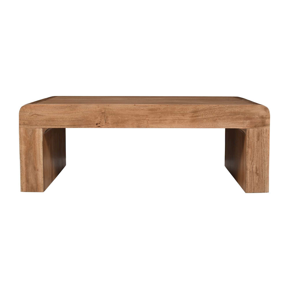 Jofran - Brooklyn 50in Mid-Century Modern Solid Wood Waterfall Curved Coffee Table - 2468-1 view 1