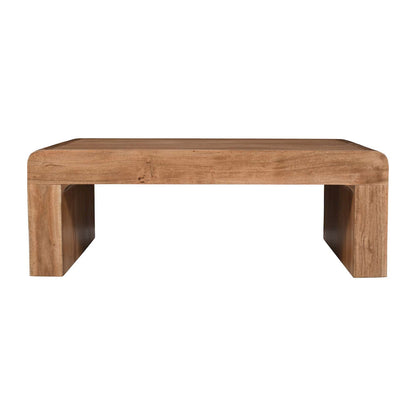 Jofran - Brooklyn 50in Mid-Century Modern Solid Wood Waterfall Curved Coffee Table - 2468-1 view 1