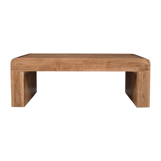 Jofran - Brooklyn 50in Mid-Century Modern Solid Wood Waterfall Curved Coffee Table - 2468-1 view 1