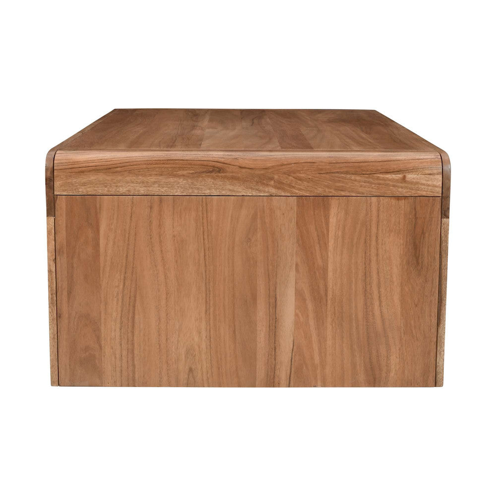 Jofran - Brooklyn 50in Mid-Century Modern Solid Wood Waterfall Curved Coffee Table - 2468-1 view 4