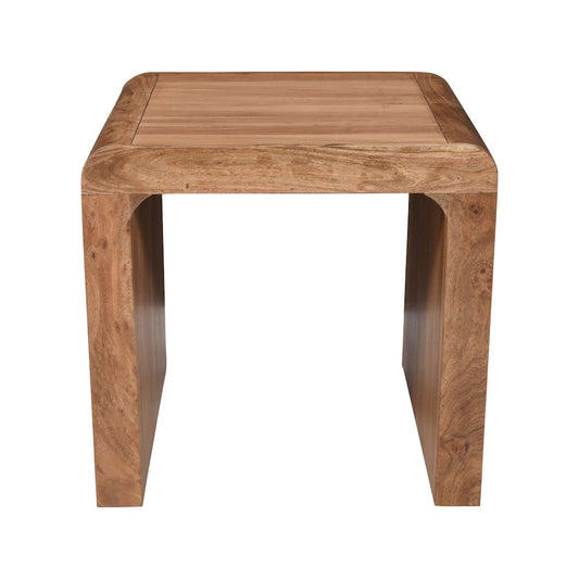 Jofran - Brooklyn Mid-Century Modern Solid Wood Square Waterfall Curved End Table - 2468-3 view 1