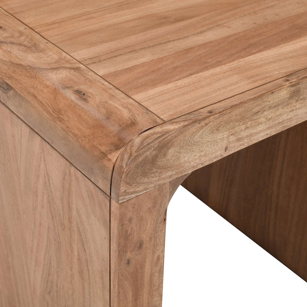 Jofran - Brooklyn Mid-Century Modern Solid Wood Square Waterfall Curved End Table - 2468-3 view 3