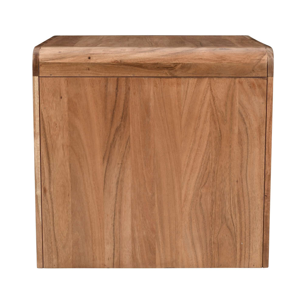 Jofran - Brooklyn Mid-Century Modern Solid Wood Square Waterfall Curved End Table - 2468-3 view 4