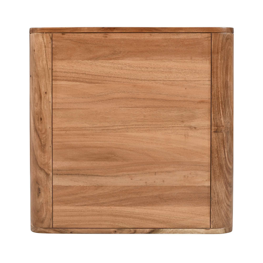 Jofran - Brooklyn Mid-Century Modern Solid Wood Square Waterfall Curved End Table - 2468-3 view 5