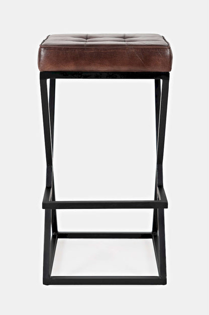 Jofran - Brooks Leather Stool - Dark Sienna - 1730-192DS view 1