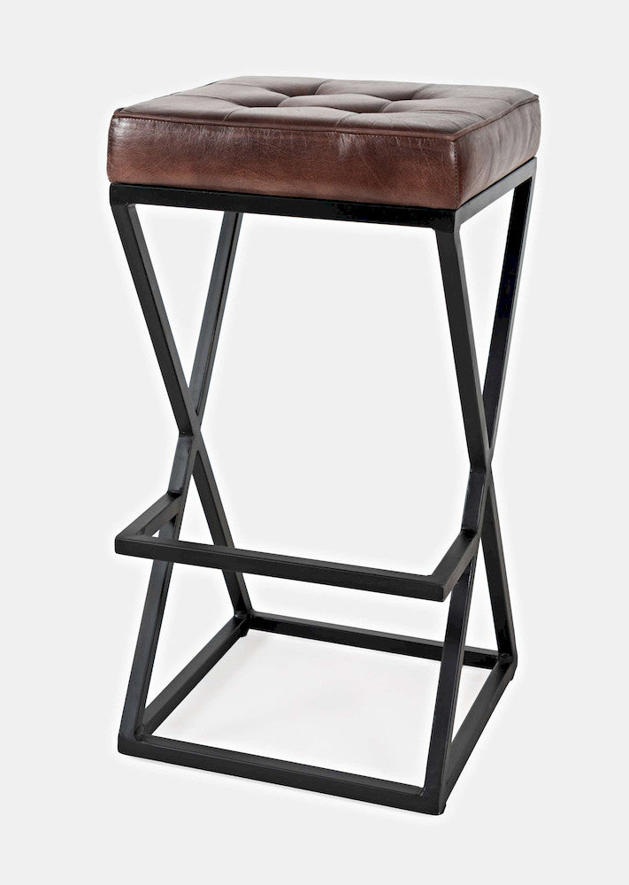 Jofran - Brooks Leather Stool - Dark Sienna - 1730-192DS view 3