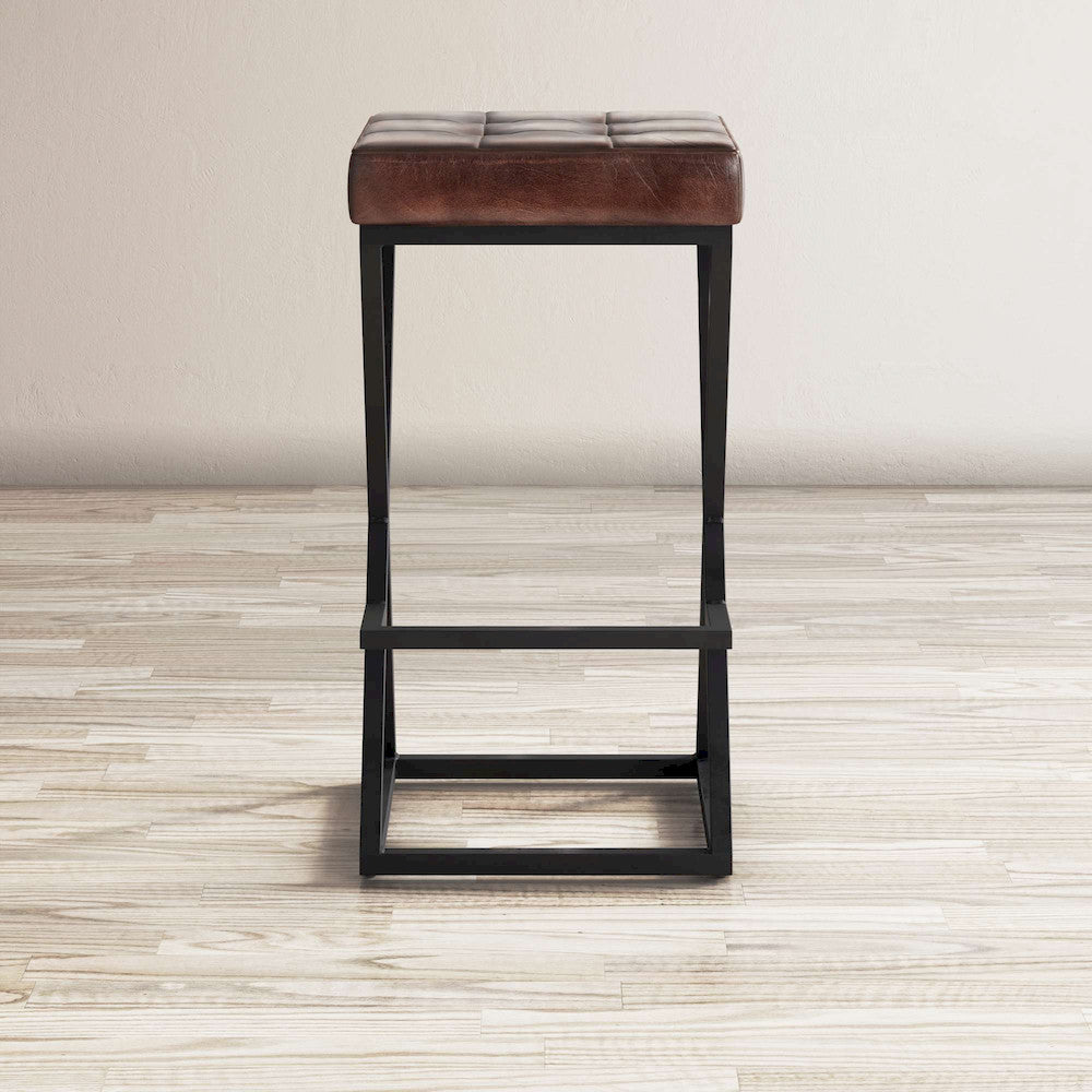 Jofran - Brooks Leather Stool - Dark Sienna - 1730-192DS view 5