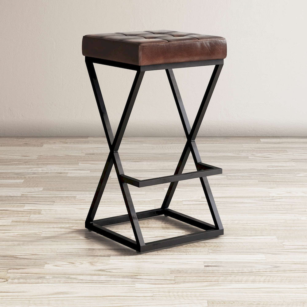 Jofran - Brooks Leather Stool - Dark Sienna - 1730-192DS view 6