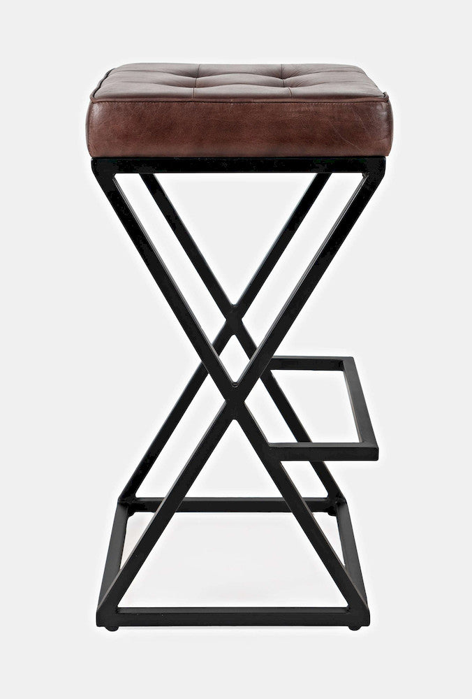 Jofran - Brooks Leather Stool - Dark Sienna - 1730-192DS view 8