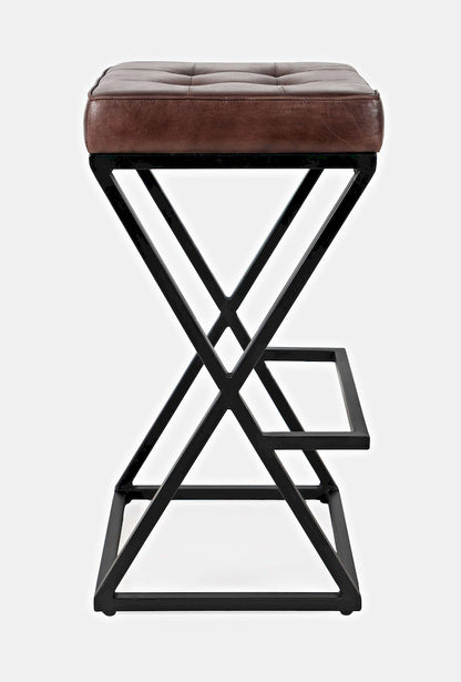 Jofran - Brooks Leather Stool - Dark Sienna - 1730-192DS view 8