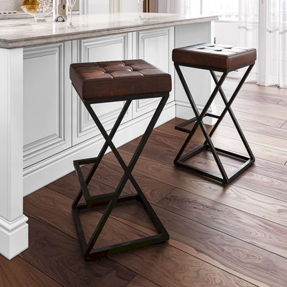 Jofran - Brooks Leather Stool - Dark Sienna - 1730-192DS view 10