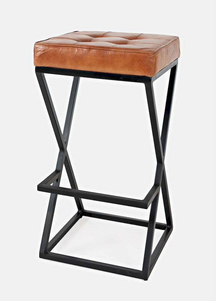 Jofran - Brooks Leather Stool - Saddle - 1730-192S view 3