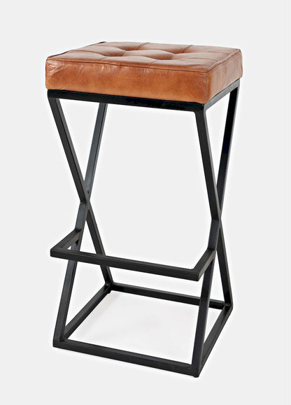 Jofran - Brooks Leather Stool - Saddle - 1730-192S view 3