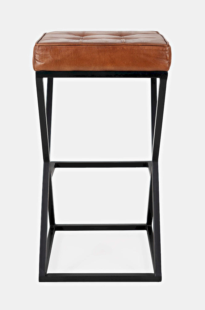 Jofran - Brooks Leather Stool - Saddle - 1730-192S view 4