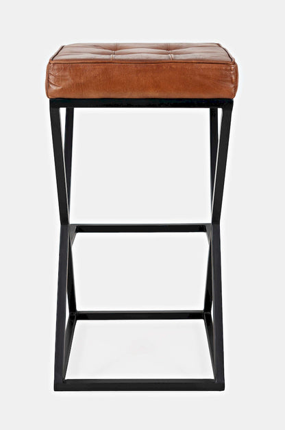 Jofran - Brooks Leather Stool - Saddle - 1730-192S view 4