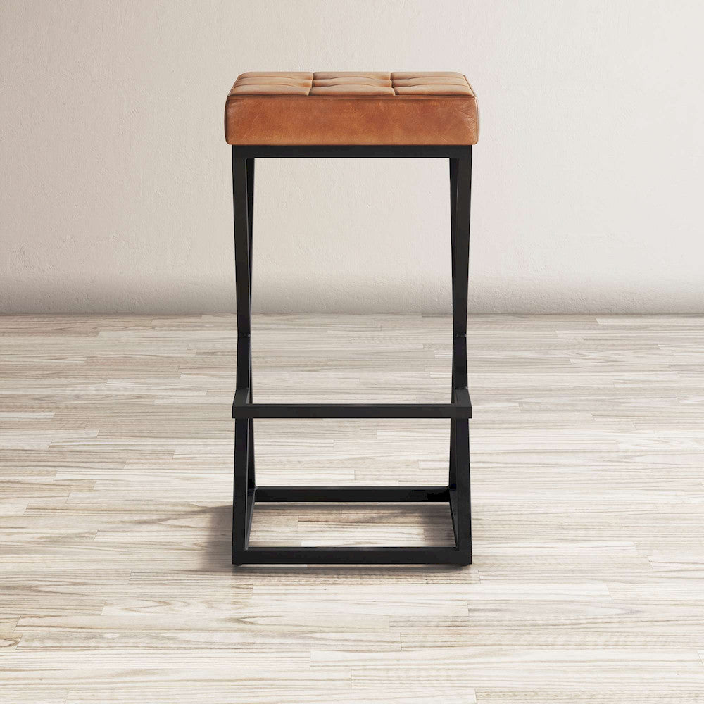Jofran - Brooks Leather Stool - Saddle - 1730-192S view 5