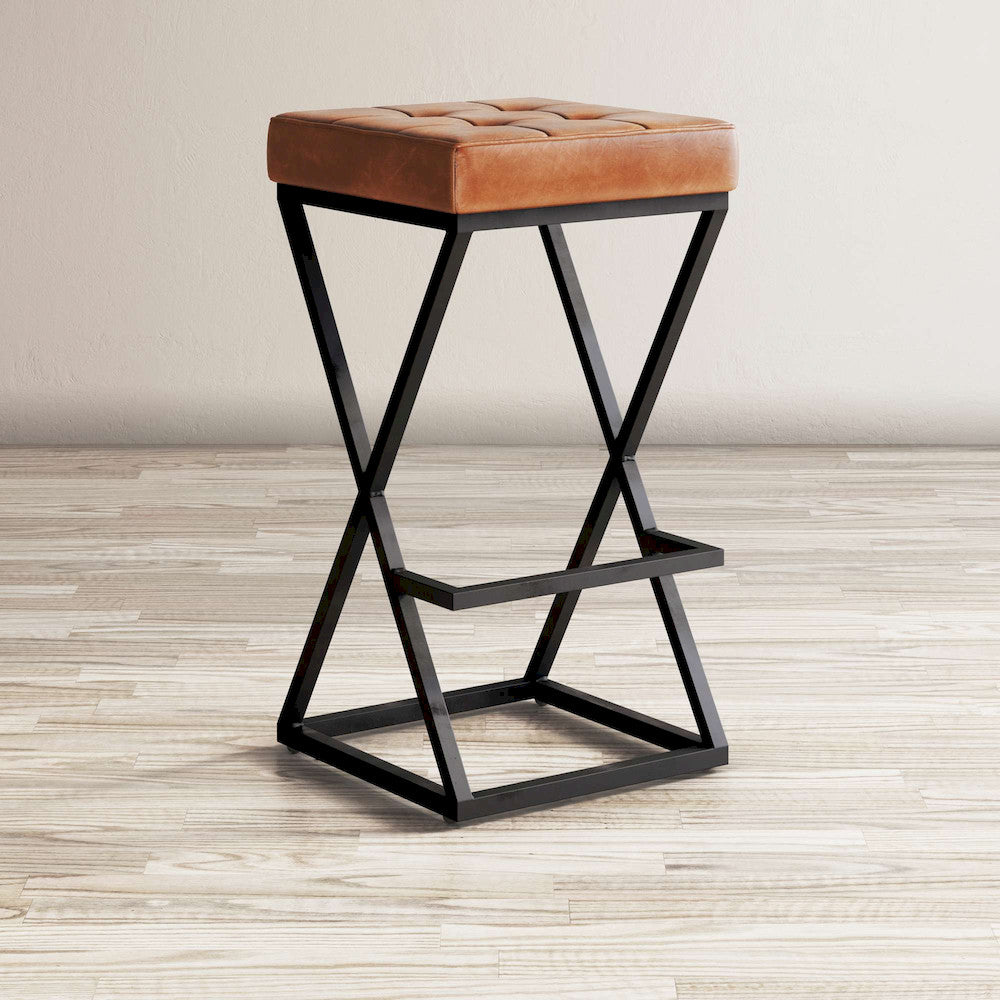 Jofran - Brooks Leather Stool - Saddle - 1730-192S view 6