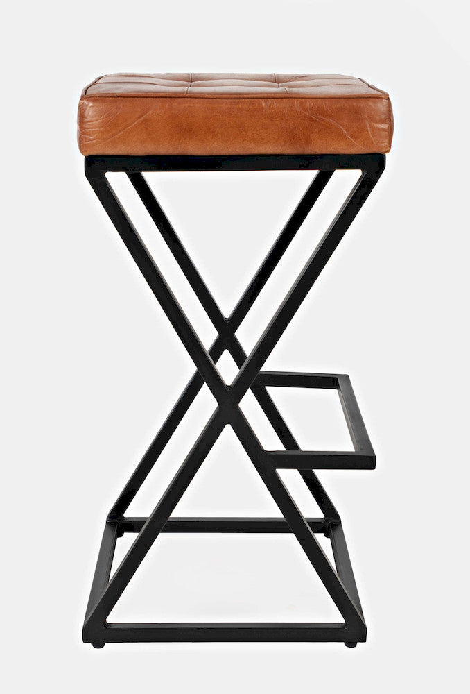 Jofran - Brooks Leather Stool - Saddle - 1730-192S view 8