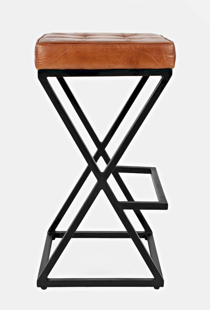 Jofran - Brooks Leather Stool - Saddle - 1730-192S view 8