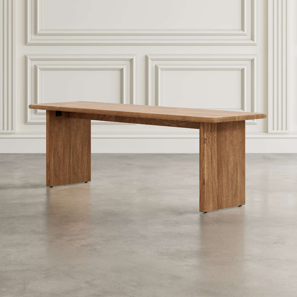 Jofran - Burke 54in Rustic Modern Solid Wood Dining Bench, Golden - 2271-BURKEBNG view 6