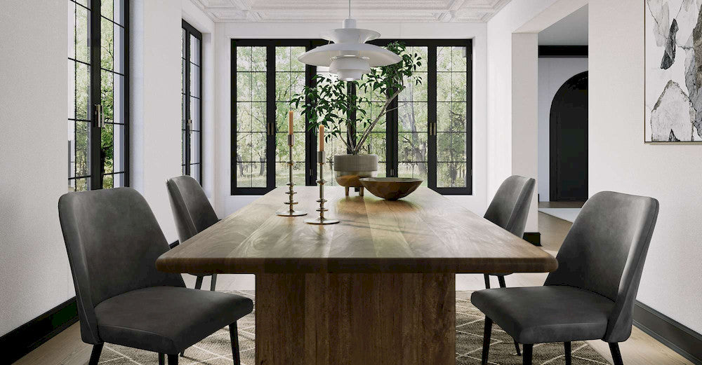 Jofran - Burke 76in Rustic Modern Solid Wood Dining Table, Golden - 2271-BURKEDTG view 8