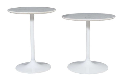 Jofran - Camille Solid Marble and Iron Modern Luxury Accent Tables (Set of 2) White - 1730-222WTWT view 1