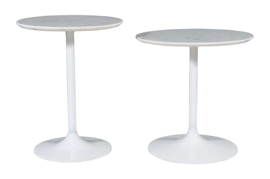 Jofran - Camille Solid Marble and Iron Modern Luxury Accent Tables (Set of 2) White - 1730-222WTWT view 1