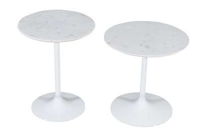 Jofran - Camille Solid Marble and Iron Modern Luxury Accent Tables (Set of 2) White - 1730-222WTWT view 3