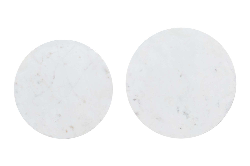 Jofran - Camille Solid Marble and Iron Modern Luxury Accent Tables (Set of 2) White - 1730-222WTWT view 7