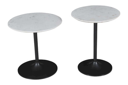 Jofran - Camille Solid Marble and Iron Modern Luxury Accent Tables (Set of 2) White and Gunmetal - 1730-222GM view 1