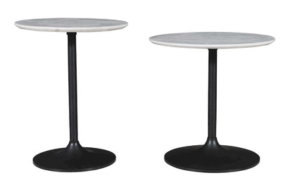 Jofran - Camille Solid Marble and Iron Modern Luxury Accent Tables (Set of 2) White and Gunmetal - 1730-222GM view 4