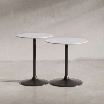 Jofran - Camille Solid Marble and Iron Modern Luxury Accent Tables (Set of 2) White and Gunmetal - 1730-222GM view 5
