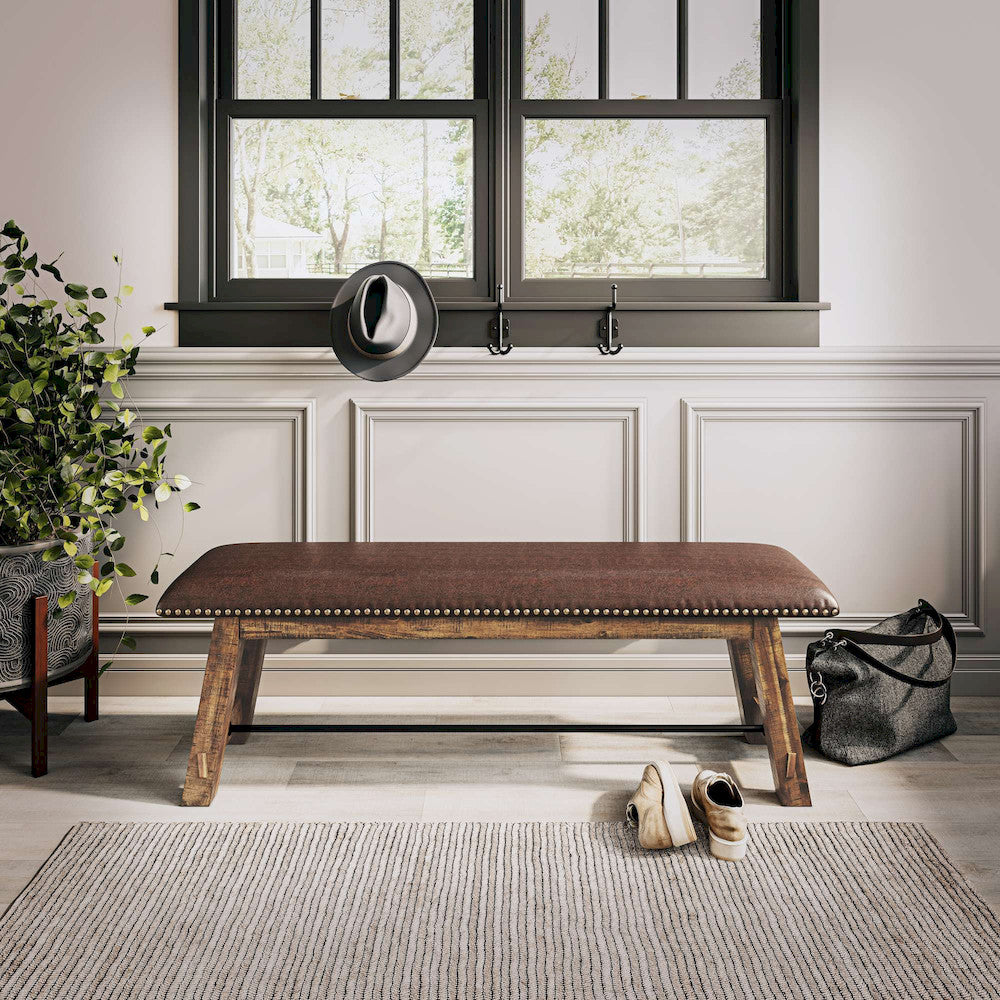 Jofran - Cannon Valley Bench with UPH Seat - 1511-56KD view 5