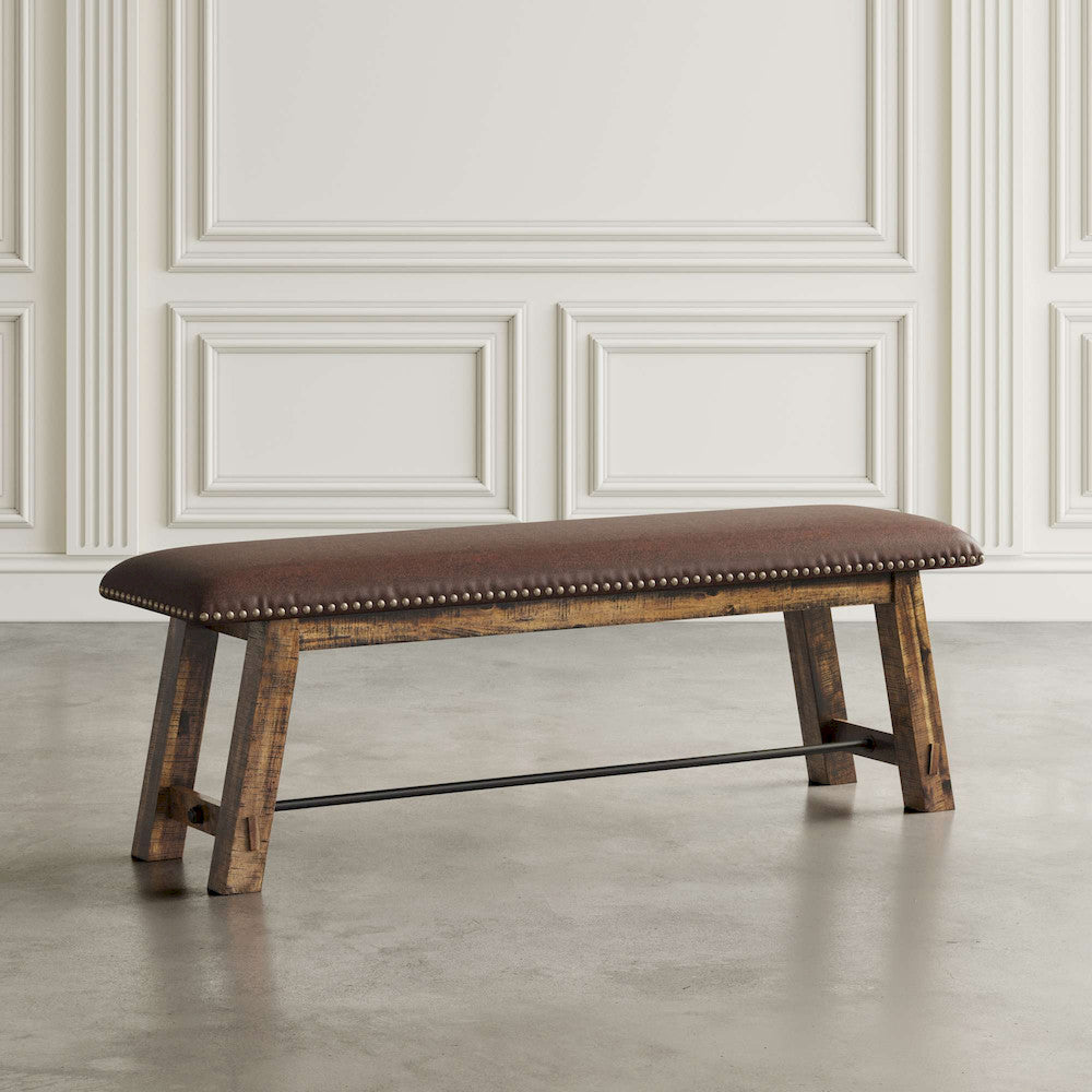Jofran - Cannon Valley Bench with UPH Seat - 1511-56KD view 7