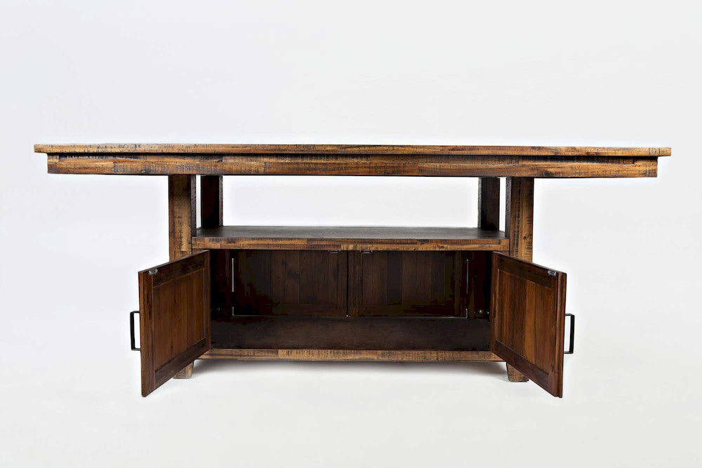Jofran - Cannon Valley Rustic Industrial Brown 72in Table 6 Upholstered Counter Stools - 1511-72C-7U view 4