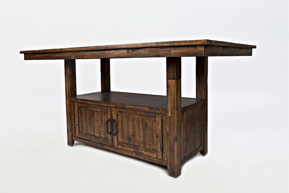 Jofran - Cannon Valley Rustic Industrial Brown 72in Table 6 Upholstered Counter Stools - 1511-72C-7U view 7