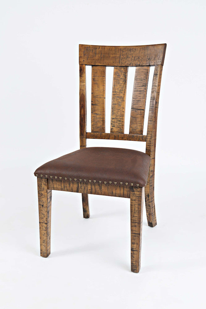 Jofran - Cannon Valley Rustic Industrial Brown 82in Table 4 Slat Dining Chairs Bench - 1511-82D-6S view 3