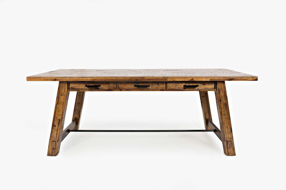 Jofran - Cannon Valley Rustic Industrial Brown 82in Table 4 Slat Dining Chairs Bench - 1511-82D-6S view 7